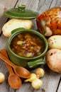 Soup with Chanterelle Mushrooms Royalty Free Stock Photo