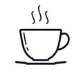 Soup coffee or tea line art symbol