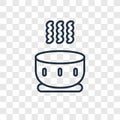 Soup concept vector linear icon isolated on transparent background, Soup concept transparency logo in outline style