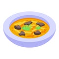 Soup cuisine food icon isometric vector. Cookery dish recipe