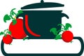 Soup, cuisine logo, pan icon