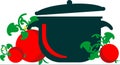 Soup, cuisine logo, pan icon