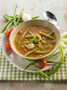 Soup with green beans Royalty Free Stock Photo