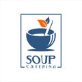Soup logo design flat color Asian food culinary