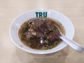 Soup meat TRU thailand for student spoon bowl big full food lunch hot morning