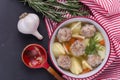 Soup with meatballs