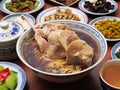 Soup noodles with braised duck leg Royalty Free Stock Photo