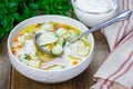 Soup with pelmeni