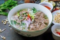 Soup Pho Bo Vietnamese food Royalty Free Stock Photo
