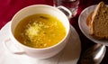 Soup with pickles and barley. pickle Royalty Free Stock Photo