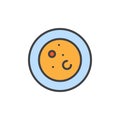 Soup plate filled outline icon