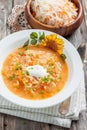 Soup with sauerkraut and millet Royalty Free Stock Photo