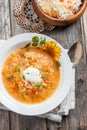 Soup with sauerkraut and millet Royalty Free Stock Photo