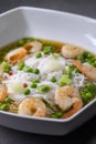 soup with shrimps, vegetables and rice nooodles Royalty Free Stock Photo
