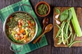 Soupe au Pistou, french vegetable bean soup Royalty Free Stock Photo