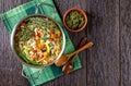 Soupe au Pistou, french vegetable bean soup Royalty Free Stock Photo