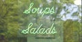 Soups and Salads Sign