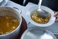 Soupy seafood rice, portuguese recipe