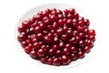 Sour cherries on a plate Royalty Free Stock Photo