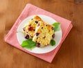 Sour cherry crumb bars Royalty Free Stock Photo