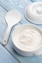 Sour cream in a bowl Royalty Free Stock Photo