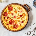 Tomato and Thyme Tart Royalty Free Stock Photo