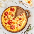 Tomato and Thyme Tart Royalty Free Stock Photo