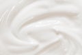 Sour cream, creamy yogurt texture. White dairy food background