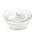 Sour cream in glass, mayonnaise, yogurt Royalty Free Stock Photo