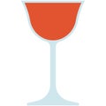 Sour glass icon, cocktail glass name related vector