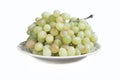 Sour grapes on white background Royalty Free Stock Photo