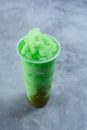 sour green apple slushie Royalty Free Stock Photo