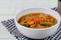 Sour Katuri Flower with shrimp and yardlong bean curry,Kaeng Som Dok khae