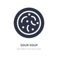 sour soup icon on white background. Simple element illustration from Food and restaurant concept