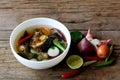 Sour and Spicy Smoked Dry Fish Soup