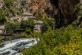 Source of Buna river in Blagaj village near Mostar, Bosnia and Herzegovi Royalty Free Stock Photo