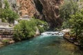 Source of Buna river in Blagaj village near Mostar, Bosnia and Herzegovi Royalty Free Stock Photo