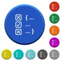Source code checking beveled buttons Royalty Free Stock Photo