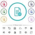 Source code document flat color icons in circle shape outlines Royalty Free Stock Photo