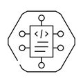 source code management line icon vector illustration Royalty Free Stock Photo