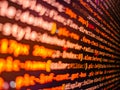 Source code photo. Modern application. Writing programming functions on laptop. Shallow depth of field. Code of javascript Royalty Free Stock Photo