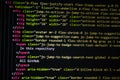 source code screen. programming code. writing script. programmer editing code background Royalty Free Stock Photo