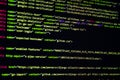 source code screen. programming code. writing script. programmer editing code background Royalty Free Stock Photo