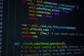 source code screen. programming code. writing script. programmer editing code background Royalty Free Stock Photo