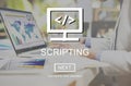 Source Code System PHP Scripting Concept Royalty Free Stock Photo