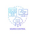 Source control blue gradient concept icon Royalty Free Stock Photo
