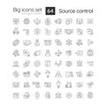 Source control linear icons set Royalty Free Stock Photo