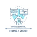 Source control turquoise concept icon