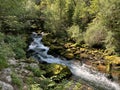 Source Glijun or the source of the stream Gljun (Bovec, Slovenia) - Die Quelle des Baches Glijun Royalty Free Stock Photo