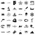 Source icons set, simple style Royalty Free Stock Photo